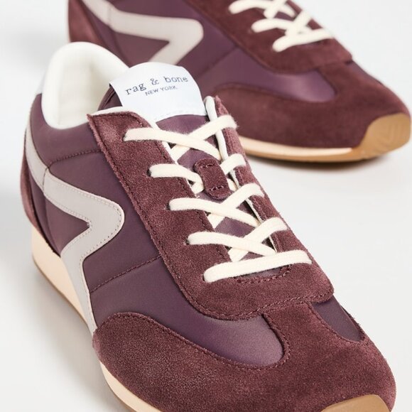 Rag & Bone retro sneakers in grape/maroon - Picture 2 of 13